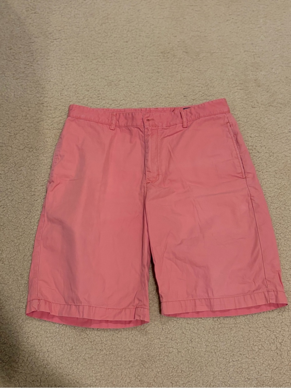 Like New Vineyard Vines Men's Coral Pink Flat Front Chino Shorts